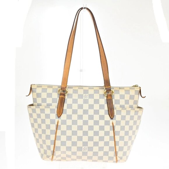 LOUIS VUITTON Totally PM Shoulder Bag Damier Azur Leather White N51261 75KA841 - Picture 3 of 16